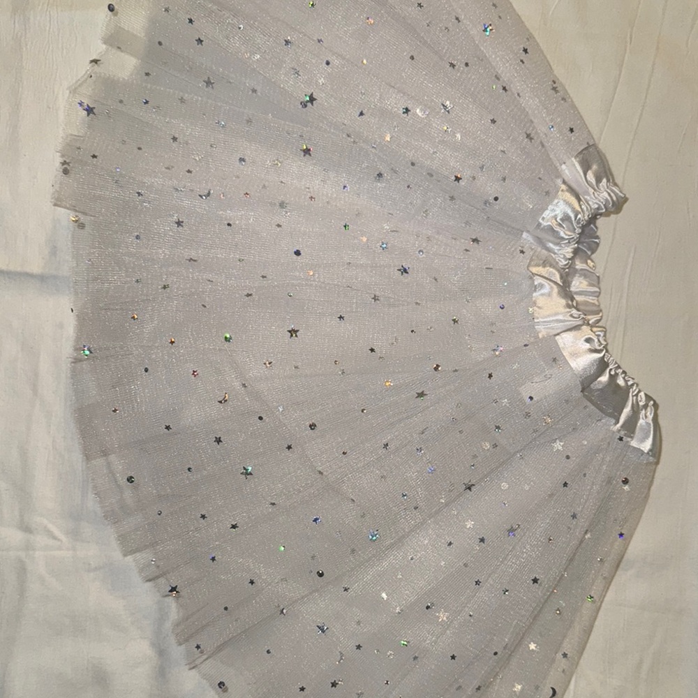 Silver Starry Tulle Skirt